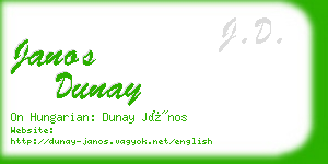 janos dunay business card